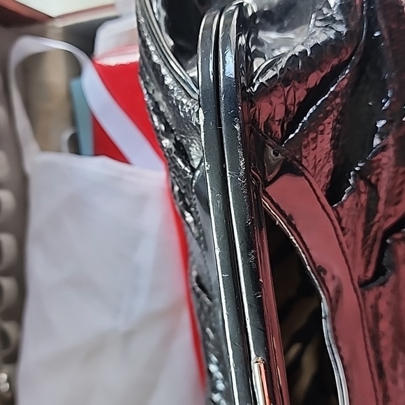 EUC Vintage Beverly Feldman Black Python Clutch Bag - Picture 11 of 12